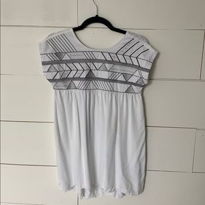 Girls white and black babydoll dress